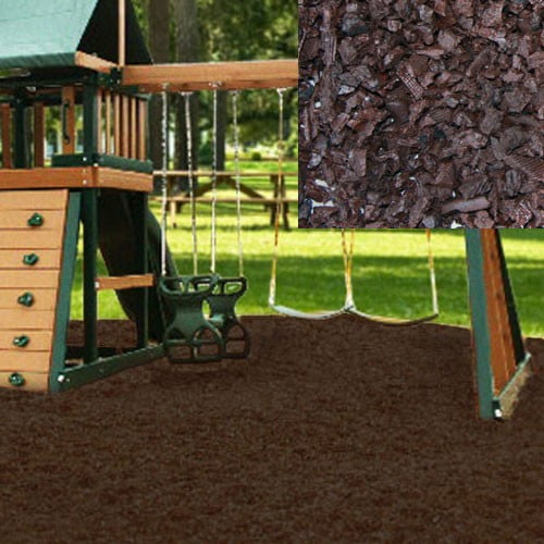 Playground Recycled Rubber Mulch - Chocolate Brown 72.5-75 cu ft